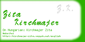 zita kirchmajer business card